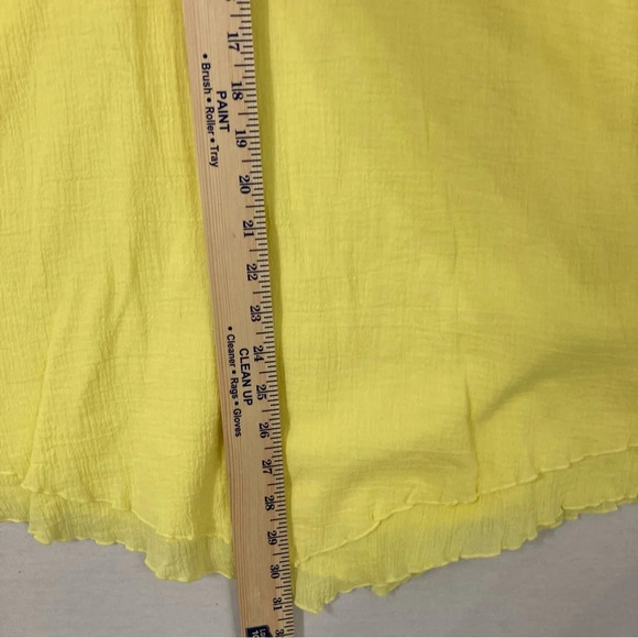 Soft Surroundings Yellow Round Neck Gauzy Cotton Top Large - Picture 4 of 8